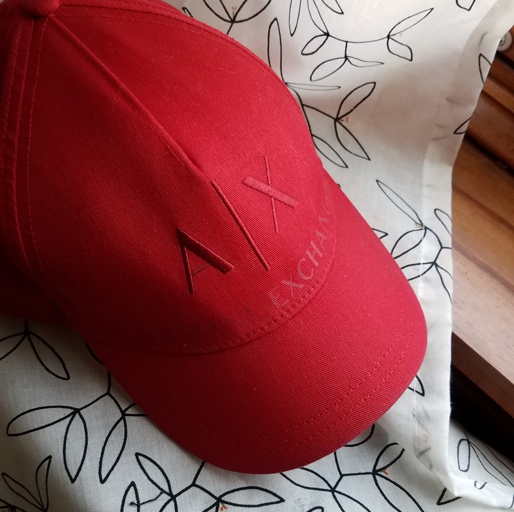 Armani Exchange Red Baseball Hat